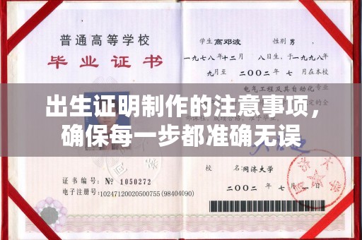 克孜勒苏柯尔克孜出生证明制作的注意事项，确保每一步都准确无误