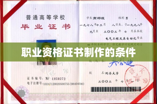 克孜勒苏柯尔克孜职业资格证书制作的条件