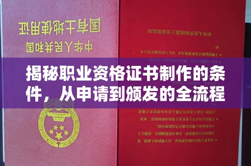 克孜勒苏柯尔克孜揭秘职业资格证书制作的条件，从申请到颁发的全流程解析
