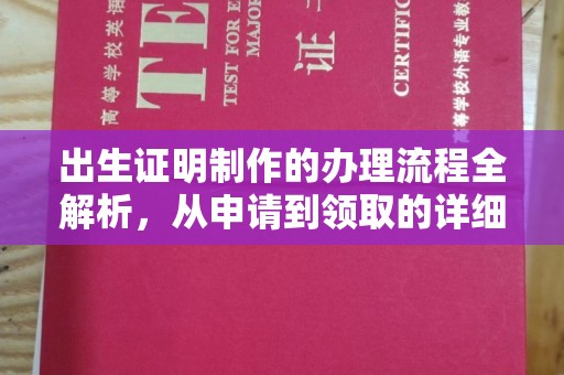 克孜勒苏柯尔克孜出生证明制作的办理流程全解析，从申请到领取的详细指南