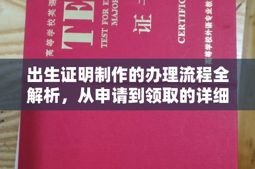 克孜勒苏柯尔克孜出生证明制作的办理流程全解析，从申请到领取的详细指南